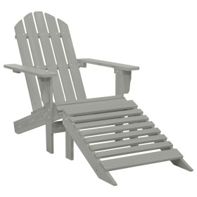Gartenstuhl mit grauem Holzhocker von vidaXL, Gartenstühle - Ref: Foro24-45700, Preis: 93,59 €, Rabatt: %