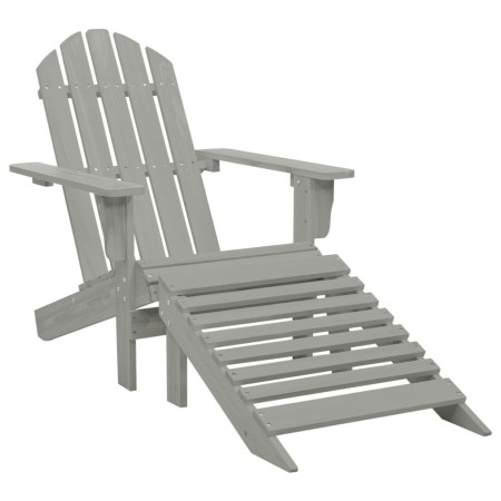 Gartenstuhl mit grauem Holzhocker von vidaXL, Gartenstühle - Ref: Foro24-45700, Preis: 93,59 €, Rabatt: %
