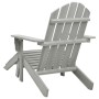 Gartenstuhl mit grauem Holzhocker von vidaXL, Gartenstühle - Ref: Foro24-45700, Preis: 93,59 €, Rabatt: %