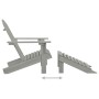 Gartenstuhl mit grauem Holzhocker von vidaXL, Gartenstühle - Ref: Foro24-45700, Preis: 93,59 €, Rabatt: %