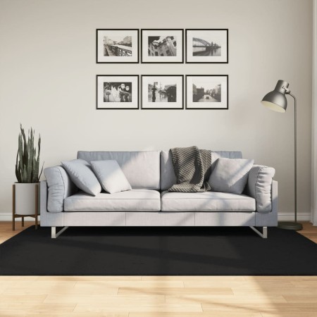 HUARTE waschbarer weicher Kurzflorteppich schwarz 140x200 cm von , Teppiche - Ref: Foro24-375115, Preis: 83,19 €, Rabatt: %