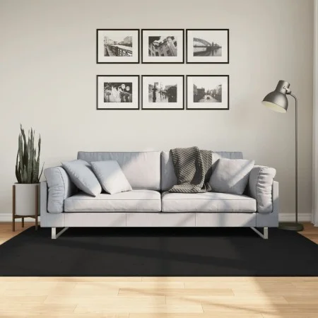 HUARTE waschbarer weicher Kurzflorteppich schwarz 140x200 cm von , Teppiche - Ref: Foro24-375115, Preis: 72,76 €, Rabatt: %