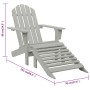 Gartenstuhl mit grauem Holzhocker von vidaXL, Gartenstühle - Ref: Foro24-45700, Preis: 93,59 €, Rabatt: %