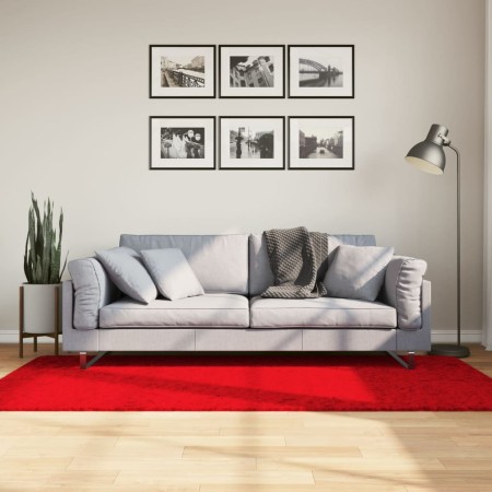HUARTE roter waschbarer weicher Kurzflorteppich 100x200 cm von , Teppiche - Ref: Foro24-375169, Preis: 54,40 €, Rabatt: %