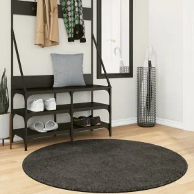 ISTAN anthrazit glänzender Langflor-Teppich Ø 120 cm von , Teppiche - Ref: Foro24-375647, Preis: 36,17 €, Rabatt: %