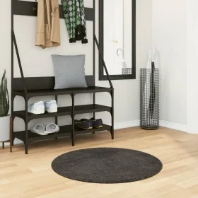 ISTAN anthrazit glänzender Langflor-Teppich Ø 80 cm von , Teppiche - Ref: Foro24-375645, Preis: 20,84 €, Rabatt: %
