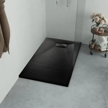 SMC black shower tray 80x80 cm by vidaXL, Shower trays - Ref: Foro24-144776, Price: 170,63 €, Discount: %