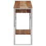 Console table silver stainless steel and solid acacia wood by , console tables - Ref: Foro24-350007, Price: 100,21 €, Discoun...
