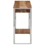 Console table silver stainless steel and solid acacia wood by , console tables - Ref: Foro24-350007, Price: 99,30 €, Discount: %