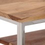 Console table silver stainless steel and solid acacia wood by , console tables - Ref: Foro24-350007, Price: 100,21 €, Discoun...