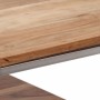 Console table silver stainless steel and solid acacia wood by , console tables - Ref: Foro24-350007, Price: 100,21 €, Discoun...