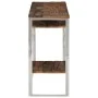 Silver Stainless Steel and Solid Wood Console Table by , console tables - Ref: Foro24-350005, Price: 112,15 €, Discount: %