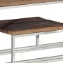 Silver Stainless Steel and Solid Wood Console Table by , console tables - Ref: Foro24-350005, Price: 112,15 €, Discount: %