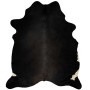 Schwarzer Teppich aus echtem Rindsleder, 180 x 220 cm von , Teppiche - Ref: Foro24-376701, Preis: 254,31 €, Rabatt: %