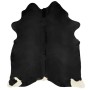 Alfombra de piel de vaca auténtica negra 180x220 cm de , Alfombras - Ref: Foro24-376701, Precio: 254,31 €