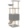 Katzenkratzbaum mit hellgrauen Sisalstämmen, 153 cm von , Katzenmöbel - Ref: Foro24-172116, Preis: 64,55 €, Rabatt: %