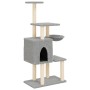 Katzenkratzbaum mit hellgrauen Sisalstämmen, 131 cm von , Katzenmöbel - Ref: Foro24-172128, Preis: 56,27 €, Rabatt: %