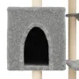 Katzenkratzbaum mit hellgrauen Sisalstämmen, 131 cm von , Katzenmöbel - Ref: Foro24-172128, Preis: 55,31 €, Rabatt: %