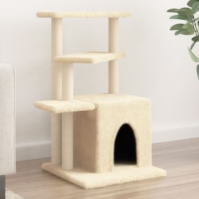 Cat scratching post with cream sisal posts 83.5 cm by , Cat furniture - Ref: Foro24-172121, Price: 47,21 €, Discount: %