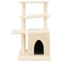 Kratzbaum für Katzen mit cremefarbenen Sisalstämmen, 83,5 cm von , Katzenmöbel - Ref: Foro24-172121, Preis: 47,21 €, Rabatt: %