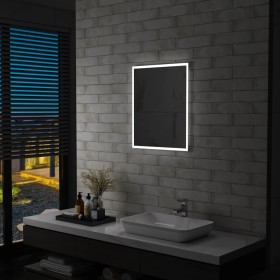 Badezimmerwandspiegel mit LED 50x60 cm von vidaXL, Spiegel - Ref: Foro24-144717, Preis: 95,28 €, Rabatt: %