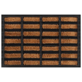 Rectangular rubber and coconut fiber doormat 40x60 cm by , Doormats - Ref: Foro24-155663, Price: 26,72 €, Discount: %