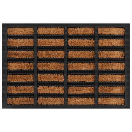 Rectangular rubber and coconut fiber doormat 40x60 cm by , Doormats - Ref: Foro24-155663, Price: 26,72 €, Discount: %
