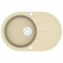 Fregadero de cocina de granito con un seno ovalado beige de vidaXL, Fregaderos - Ref: Foro24-144866, Precio: 179,53 €, Descue...