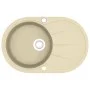 Küchenspüle aus Granit mit beigem ovalem Becken von vidaXL, Sinkt - Ref: Foro24-144866, Preis: 183,41 €, Rabatt: %