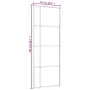 Schiebetür aus ESG-Glas und weißem Aluminium, 76 x 205 cm von , Türen für zu Hause - Ref: Foro24-151681, Preis: 181,25 €, Rab...