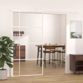Schiebetür aus ESG-Glas und weißem Aluminium, 102,5 x 205 cm von , Türen für zu Hause - Ref: Foro24-151688, Preis: 166,68 €, ...