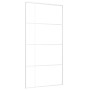 Puerta corredera ESG vidrio y aluminio blanca 102,5x205 cm