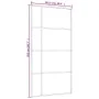 ESG glass and white aluminum sliding door 102.5x205 cm by , Doors for the home - Ref: Foro24-151688, Price: 169,76 €, Discoun...