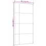 Puerta corredera ESG vidrio y aluminio blanca 102,5x205 cm