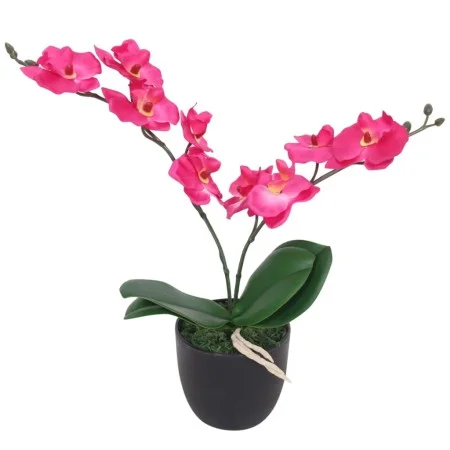 Planta artificial orquídea con macetero 30 cm roja de , Flora artificial - Ref: Foro24-244421, Precio: 16,32 €, Descuento: %