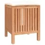 Taburete de baño madera maciza de nogal 40,5x40x52 cm de , Cestas para ropa - Ref: Foro24-350351, Precio: 65,93 €, Descuento: %