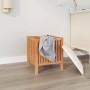 Badezimmerhocker aus massivem Walnussholz, 40,5 x 40 x 52 cm von , Wäschekörbe - Ref: Foro24-350351, Preis: 67,38 €, Rabatt: %