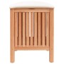 Taburete de baño madera maciza de nogal 40,5x40x52 cm de , Cestas para ropa - Ref: Foro24-350351, Precio: 67,38 €, Descuento: %