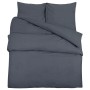 Anthrazitgraues Bettbezug-Set aus Baumwolle, 260 x 240 cm von , Bettbezüge - Ref: Foro24-136084, Preis: 36,98 €, Rabatt: %