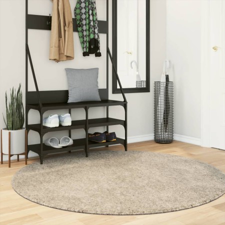ISTAN beige Langhaar-Teppich in glänzender Optik, Ø 160 cm von , Teppiche - Ref: Foro24-375660, Preis: 60,34 €, Rabatt: %