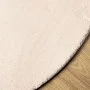 Alfombra de pelo corto suave lavable HUARTE beige Ø 100 cm de , Alfombras - Ref: Foro24-375028, Precio: 39,37 €, Descuento: %