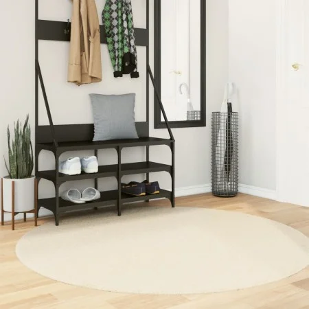 HUARTE cremefarbener waschbarer weicher Kurzflorteppich Ø 160 cm von , Teppiche - Ref: Foro24-375049, Preis: 84,45 €, Rabatt: %