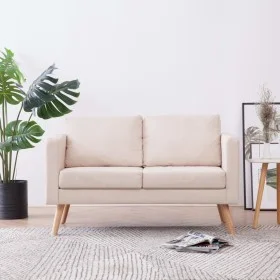 2 seater cream fabric sofa by vidaXL, Sofas - Ref: Foro24-281351, Price: 243,09 €, Discount: %