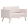 2 seater cream fabric sofa by vidaXL, Sofas - Ref: Foro24-281351, Price: 247,03 €, Discount: %