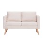 2 seater cream fabric sofa by vidaXL, Sofas - Ref: Foro24-281351, Price: 247,03 €, Discount: %