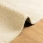 Alfombra de pelo corto suave lavable HUARTE crema 120x120 cm de , Alfombras - Ref: Foro24-375037, Precio: 52,59 €, Descuento: %