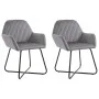 Gray velvet dining chairs 2 units by vidaXL, dining chairs - Ref: Foro24-249804, Price: 174,92 €, Discount: %