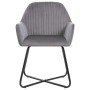 Esszimmerstühle aus grauem Samt, 2 Einheiten von vidaXL, Essstühle - Ref: Foro24-249804, Preis: 177,89 €, Rabatt: %