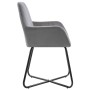 Esszimmerstühle aus grauem Samt, 2 Einheiten von vidaXL, Essstühle - Ref: Foro24-249804, Preis: 177,89 €, Rabatt: %