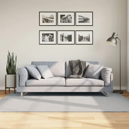 HUARTE Grauer, waschbarer, weicher Kurzflor-Teppich, 140 x 200 cm von , Teppiche - Ref: Foro24-375077, Preis: 61,52 €, Rabatt: %